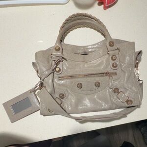 Balenciaga city bag medium gray / taupe